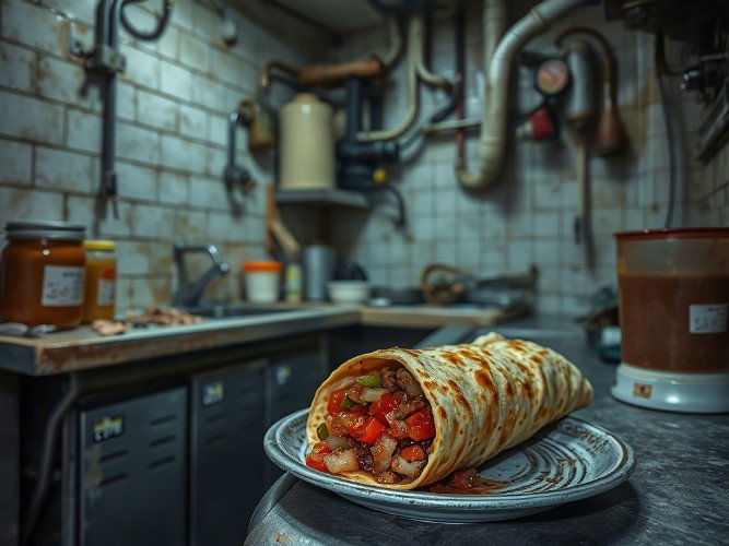 Шаурма, приготовленная в антисанитарных условия