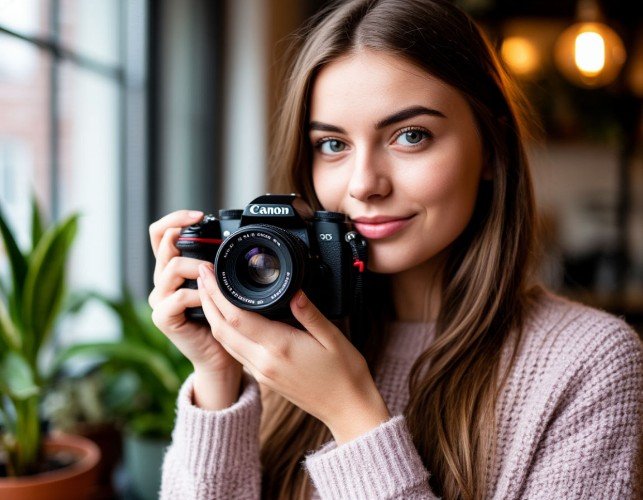 Девушка с фотоаппаратом