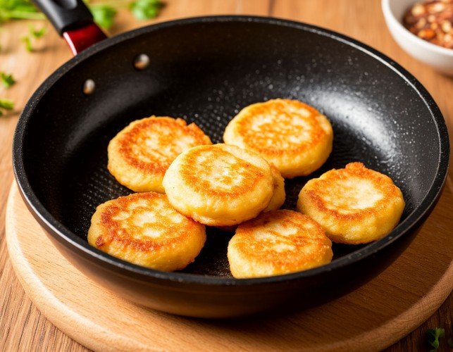 оладьи на сковороде