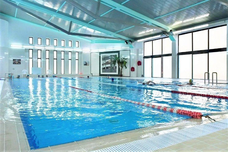 Бассейн с пловцами