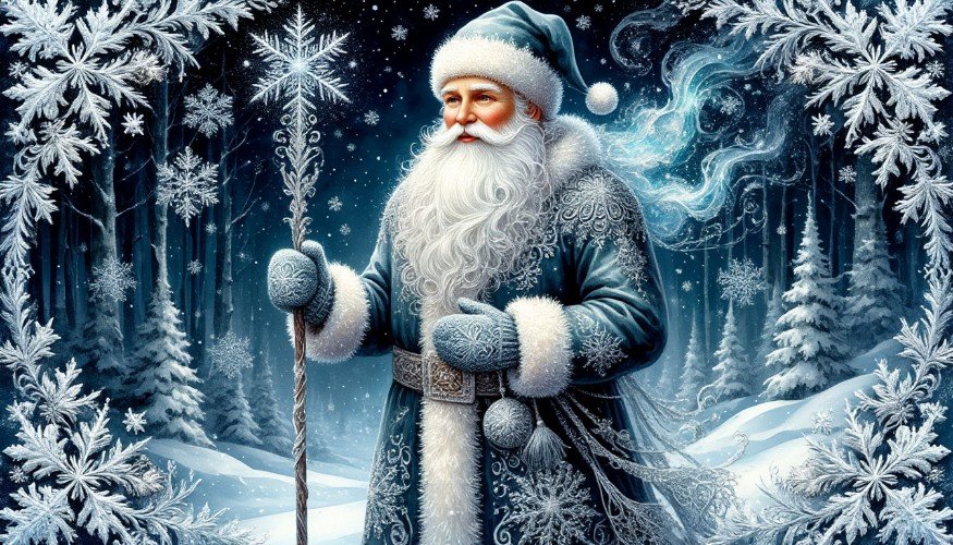 Дед Мороз в сказочном лесу