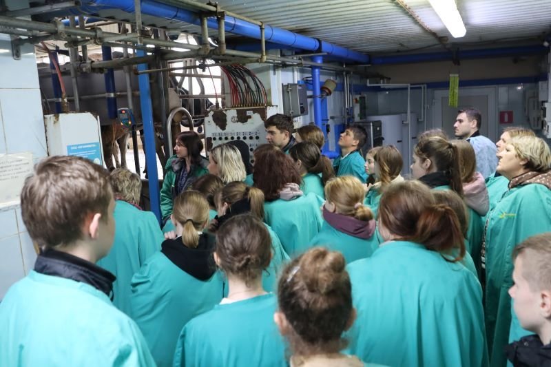 Усть-лабинские старшеклассники побывали с экскурсией на ферме и элеваторе