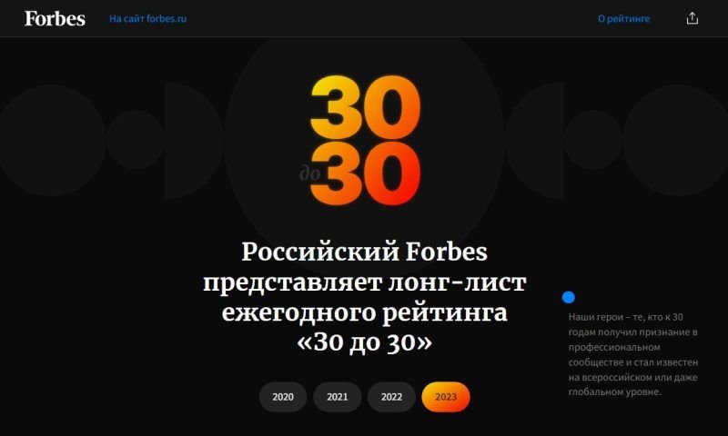 Три представителя Краснодарского края вошли в лонг-лист рейтинга Forbes