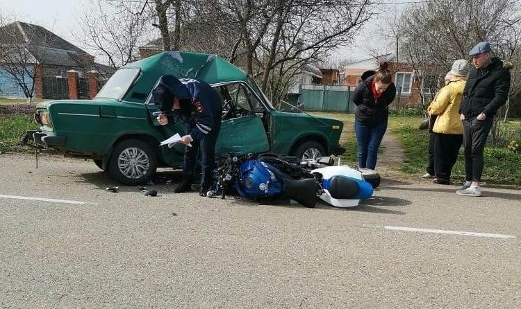 Авария с участием мотоцикла произошла в Усть-Лабинском районе