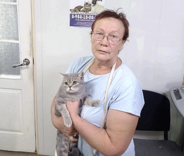 женщина с кошкой на руках