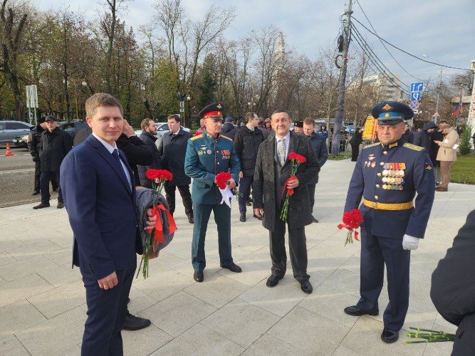 На открытии мемориала