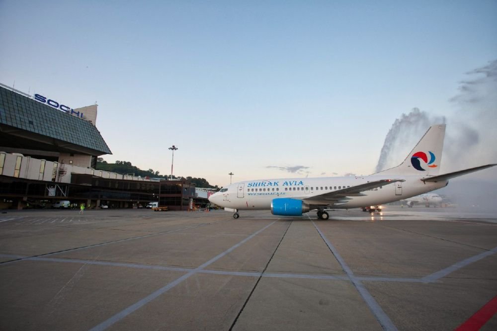 Аэропорт Сочи принял первый рейс новой армянской авиакомпании