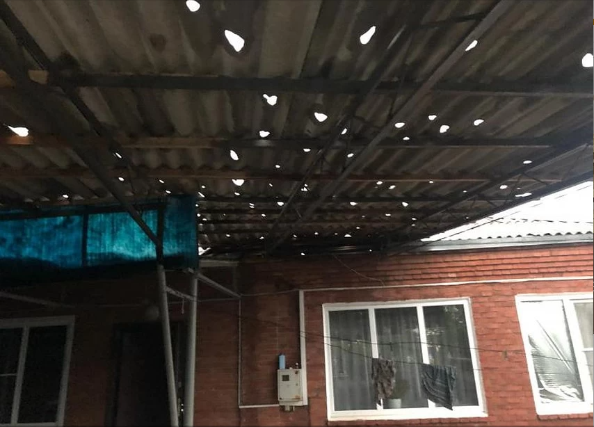 Небывалый град обрушился на аул Хатукай