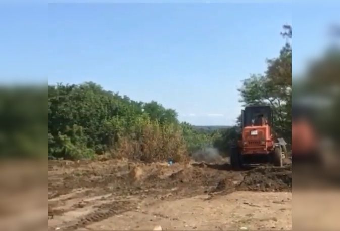 В Усть-Лабинске горела стихийная свалка