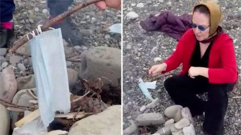 В Краснодарском крае бабушки сожгли на костре маску, чтобы доказать ее вред