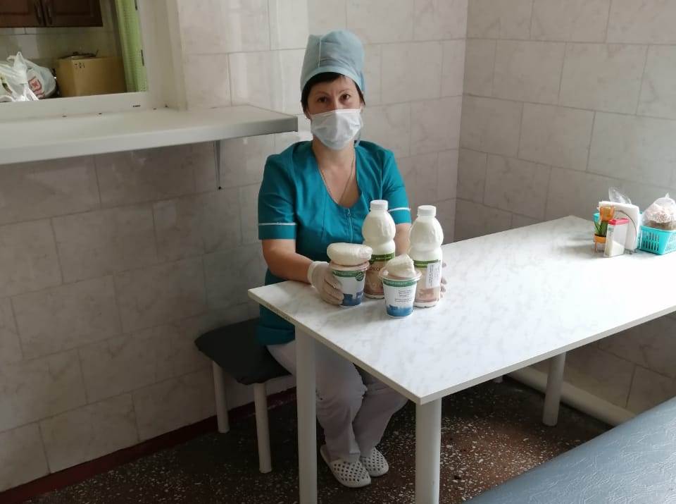 Усть-Лабинский госпиталь - молоко для медиков Усть-Лабинский госпиталь - молоко для медиков