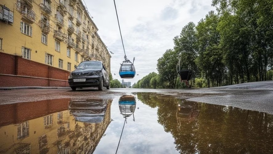 канатное метро в городе
